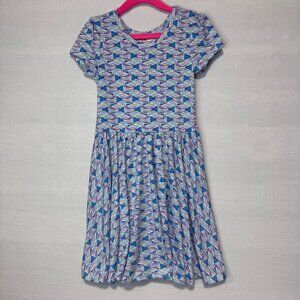Dotdotsmile Dress Size 5/6 Short Sleeves Blue and Purple New with Tags